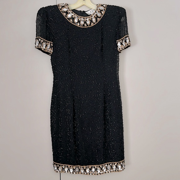 Beaded black Mini Dress - Picture 1 of 2